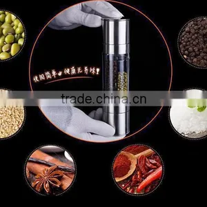 CY181 Multifunctional Manual Stainless Steel Pepper Mill With Two Storage Container Peper Grinder thumbnail-5