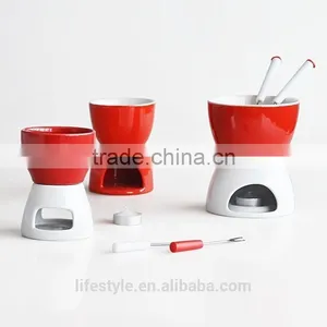 Chocolate Fondue Set, Ceramic Fondue Set thumbnail-5