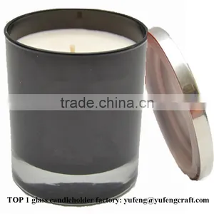 Candle Gift Black Glass Candle Jar thumbnail-2