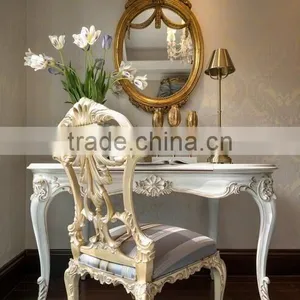 Antique Victorian Gold Color Bed Room Wall Hanging Console Table and Mirror thumbnail-5