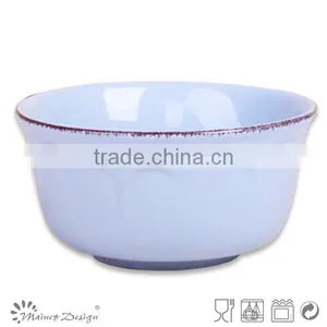Round Stoneware Ceramic Cheap Solid Color Bowl thumbnail-2
