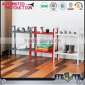 Four Tiers Metal Ladder Rack Shelves Iron Rack thumbnail-6