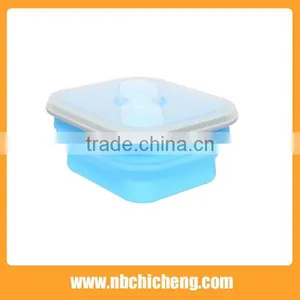 Food Grade Silicone Lunch Box, Collapsible Lunch Bento Box, Foldable Silicone Food Boxes thumbnail-1