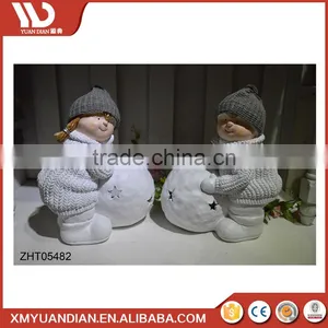 Wholesale Led Light Price Christmas Boys And Girls Decoration Polyresin Ornaments thumbnail-3