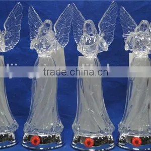2016 Newest Design Acrylic Angel With LED Changing Color and Christmas Music thumbnail-2