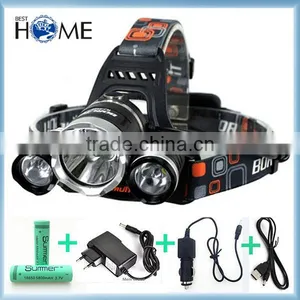 Adjustable Lamp Holder 6000 Lumen L2 LED Headlamp Waterproof 3 Light 3 Light Led Headlamp thumbnail-2