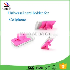 China Manufacturer Silicone Cell Phone Sticker Card Holder Durable Soft Silicone Sticky Mobile Phone Silicone Card Holder thumbnail-5