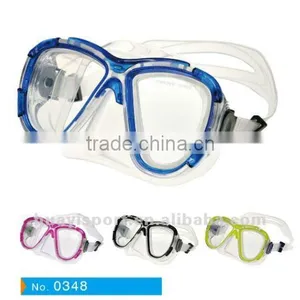 Adult Professional Big Eye Diving Mask Two Window Adjustable Diving Mask thumbnail-3