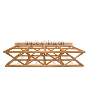 Coffee Table Teak Wood With Glass Top Model Rossi thumbnail-2