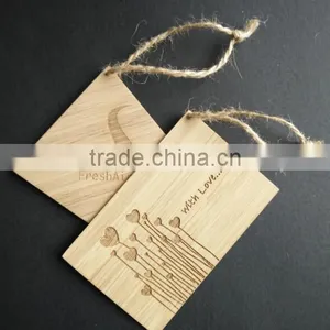 Custom Fashion Design Bamboo Garment Hang Tag & Label thumbnail-3