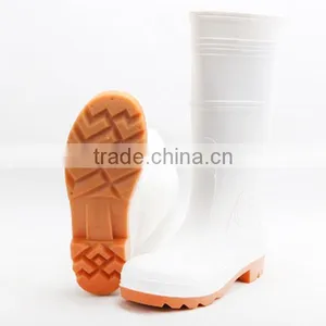 White Pvc Safety Boots Men Gumboots Wholesale thumbnail-3