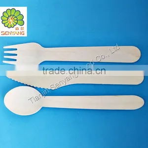Direct Manufacture Eco-friendly Birch Wooden Cutlery thumbnail-1