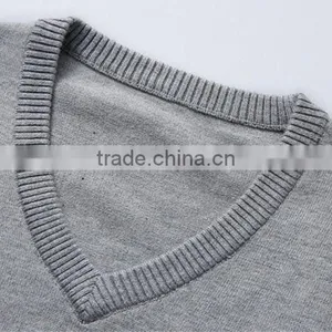 2016 New Autumn Winter Warm Cashmere Sweater Vest Men Classic Sleeveless Wool Solid Color Jersey Casual V-Neck Pullover thumbnail-5