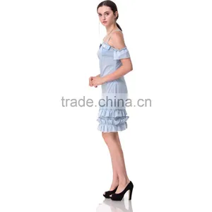 2017 Guangzhou Domin Factory New Arrival Ladies Fashional Applique Dresses thumbnail-3