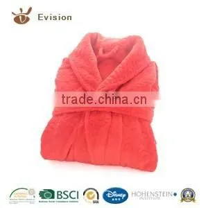2016 NEW Embossed Coral Fleece Bathrobe With Solid Color thumbnail-1
