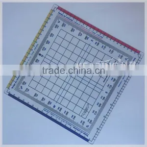 Kearing High Quality Flexible Plastic Grid Protractor for Trainning Student Square Aviation Protractor Plotter# KPP-4 thumbnail-1