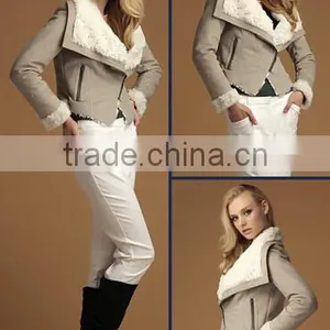 Multicolour Fashion Fox Fur 2014 Wool Overcoat Medium-long Fur Coat thumbnail-4
