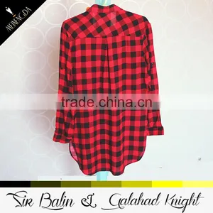 China YiWu Garment Factory Direct Supply Latest Casual Shirt Designs for Women With Competitive Price thumbnail-3