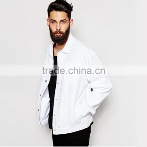 Wholesale White Plain Denim Jacket Fashion Design Fancy Wear thumbnail-1