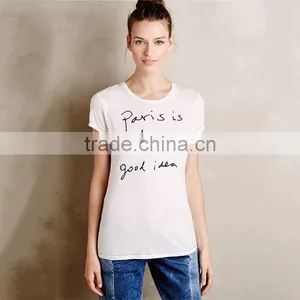 China Supplier Online Shopping Best Selling Loose Cotton t Shirt for Women thumbnail-1