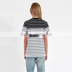 Summer Fashion Blank Striped t Shirt Female t Shirt for Hot Sale thumbnail-2
