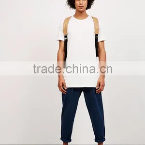 2017 Fashion Black T-Shirts Own Logo MGOO Custom Longline T Shirt Top Sell 100% Cotton Streetwear thumbnail-5