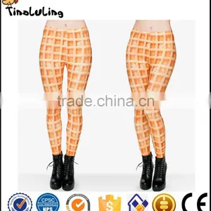 2017 3D Women Printed Leggings for Women Waffles Pattern Leggings Fitness Pants thumbnail-1