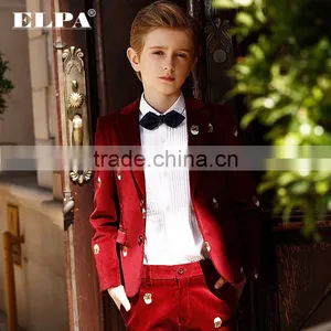 ELPA Velvet Sweat Slimming Suits Wedding Children Wear Kids thumbnail-2