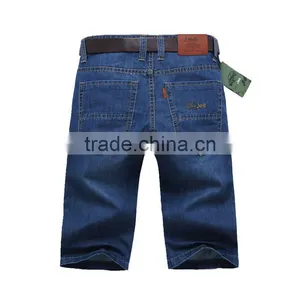 2016 Hot Style Men Short Denim Jjeans Blue Shorts Half Pants thumbnail-4