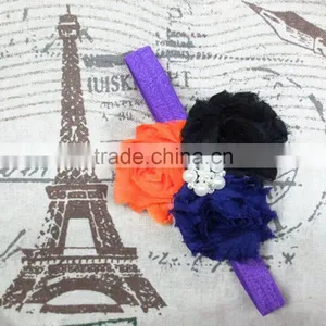 Sparkle Rhinestone Pearl Flowers Girl Baby Hairbands Hot Selling, Wholesale Handmade Infant Newborn Hairband thumbnail-6