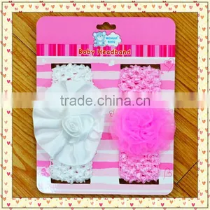 Multi-style Flower Plain Baby Girl's Headband Set for Baby Gift thumbnail-5