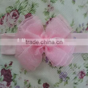 2017Lovely Style Princess Girls Hair Accessories Bowknot Elastic Headband Girls Many Colors Choice thumbnail-3