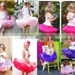 Baby Girls Tutu Petti Skirt Baby Ruffled Skirt Wholesale Sequin Pettiskirt Set With Cotton Top thumbnail-3