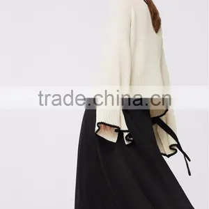 Korean Design Newest Girl's Knitted Sweater Ladies Top thumbnail-4
