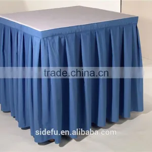 100% Polyester Fancy Banquet Hotel Table Skirt thumbnail-5