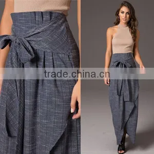 Charlotte Wrap Maxi Skirt In Navy thumbnail-3