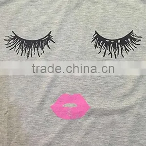 Cute Summer Fashion Women Short Sleeve Printed Tops Casual T Shirt Custom Printing thumbnail-3