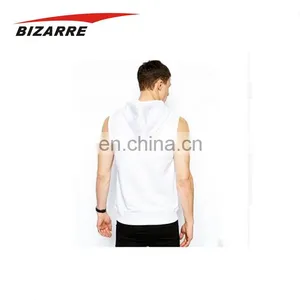 Manufacturing Dry Wicking Customized Logo Sleeveless Bodybuilding Hoodie thumbnail-5