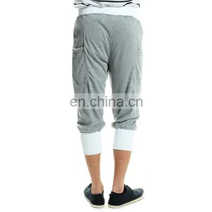 Custom French Terry Drop Crotch Pants Wholesale thumbnail-3