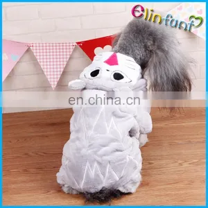Cute Dogs Coat Pet Outfit Soft Warm Flannel Clothing thumbnail-1