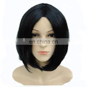 MCW-0412 Party Masquerade Synthetic Short Women Black Bob Wig thumbnail-1