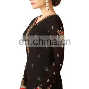 Ladies Casual Office Wear Semi-Stitched Georgette Salwar Kameez 2017 thumbnail-3