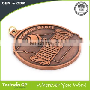 Gold Silver Bronze Senior Game Sports Award Medallion Custom Metal Medals thumbnail-6