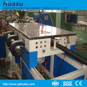 High Quality HDPE Single Wall Corrugated Pipe Extrusion Line Machinery thumbnail-5