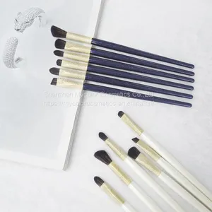6pcs Bling Synthetic Eyeshadow Brush Makeup Brush Set for Beginner Smooth Cosmetic Set thumbnail-1