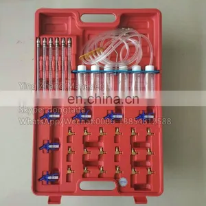 Portable Diesel Fuel Injector Common Rail Flow Meter Tester Diagnostic Tool With 24 Adaptors thumbnail-1