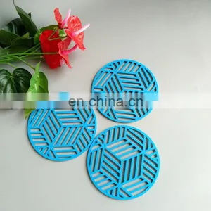 Grey Color Multifunctional Tea Cup Coaster Acrylic With Napkins Custom Felt Coasters thumbnail-5