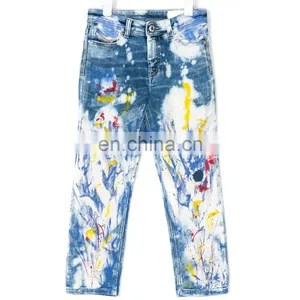 DiZNEW Custom Fashion Paint Splash Jeans For Kids thumbnail-1