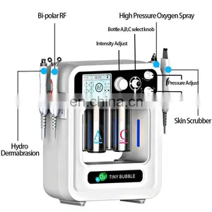 2019 Newest Portable 4 in 1 Hydra Dermabrasion BIO Oxygen Spray Ultrasonic Microdermabrasion Facial Machine thumbnail-3
