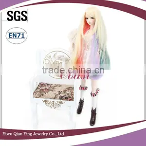 Cheap Fashion Colorful Long Curly Synthetic Baby Doll Hair Wigs thumbnail-3